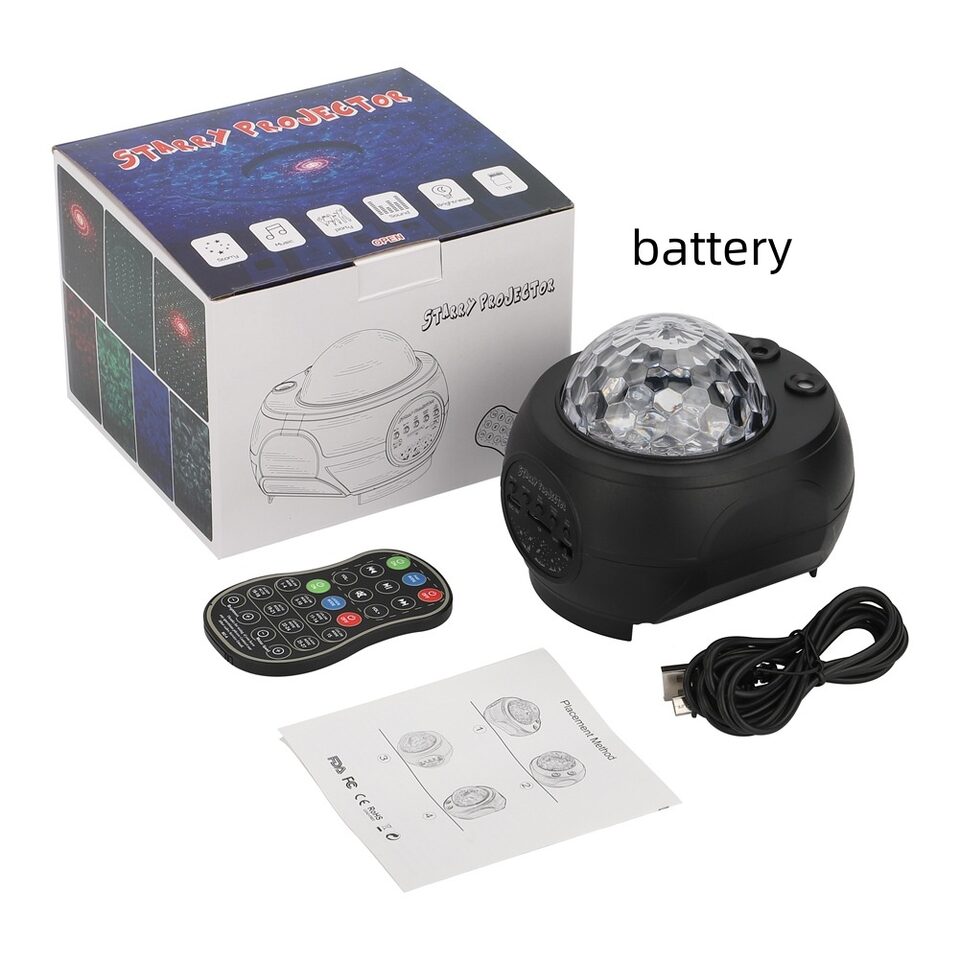 LED Star Ocean Wave Projector Night Light Galaxy