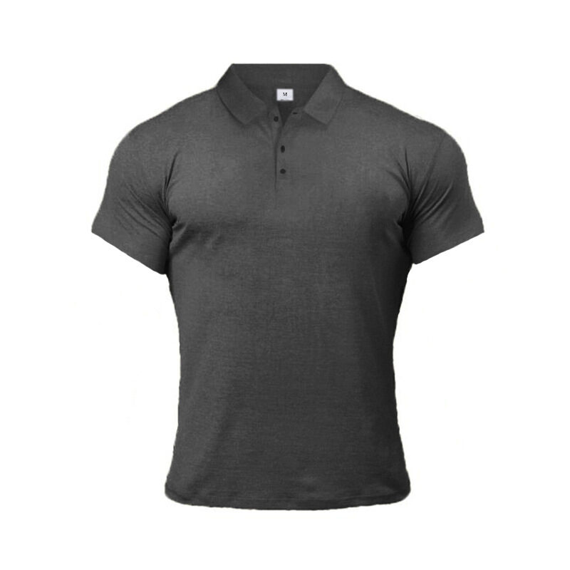 Sports Polo Shirt Summer Short-sleeved Tops Men's Solid