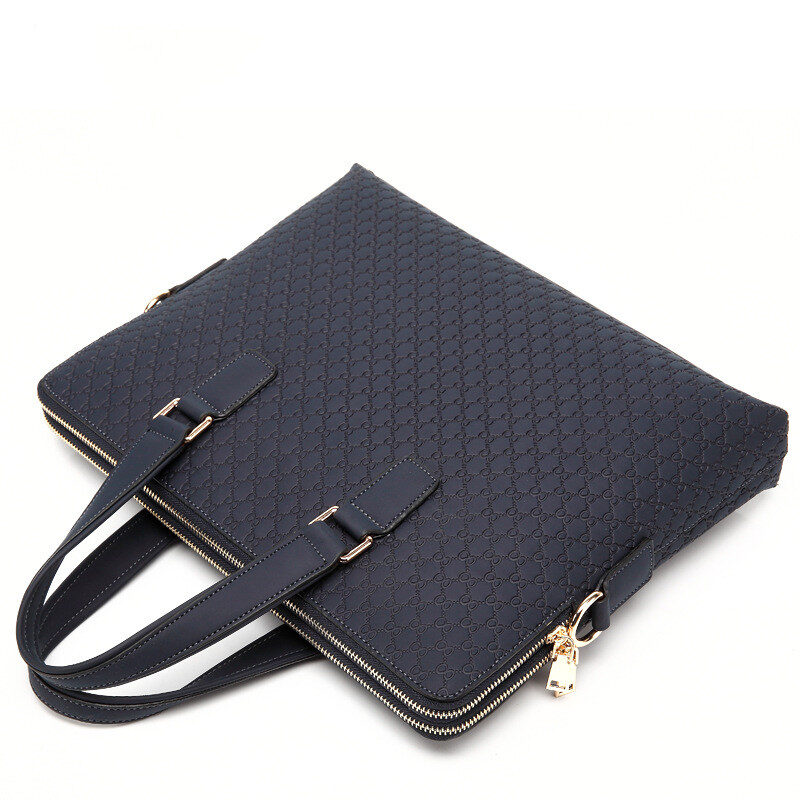 Genuine Leather Men's Business Handbag 14 Inch Computer