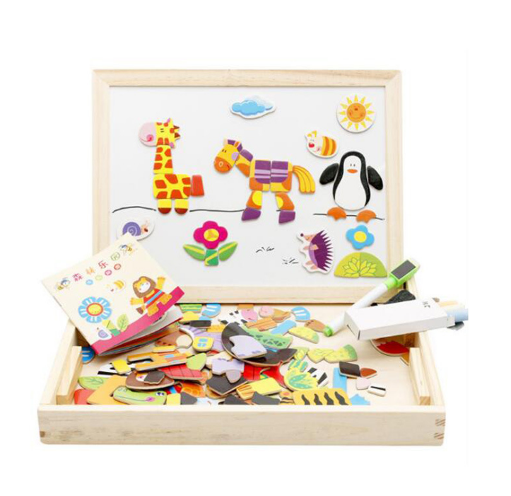 Children's Magnetic Jigsaw Puzzle Toy Cute Cartoon Animal