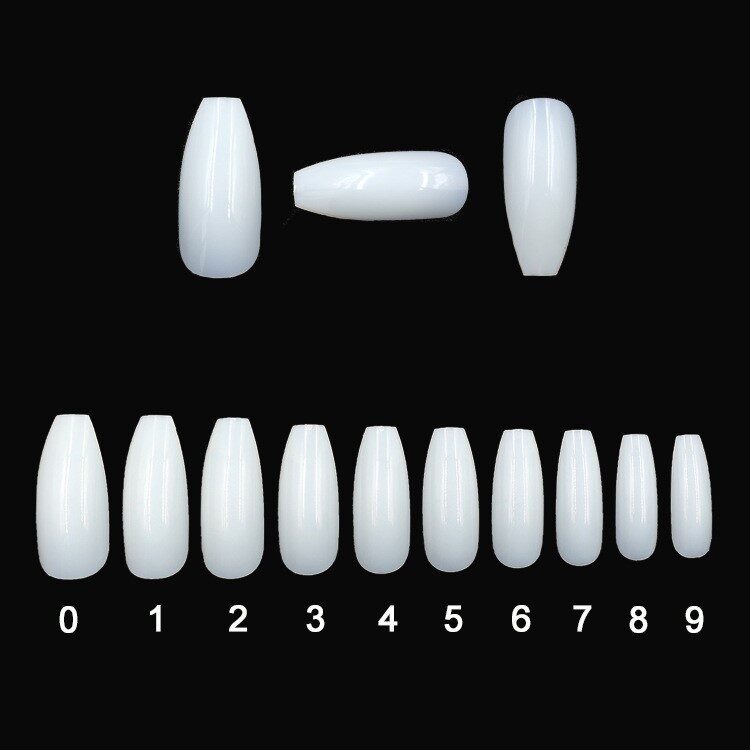 500 transparent natural fake nails
