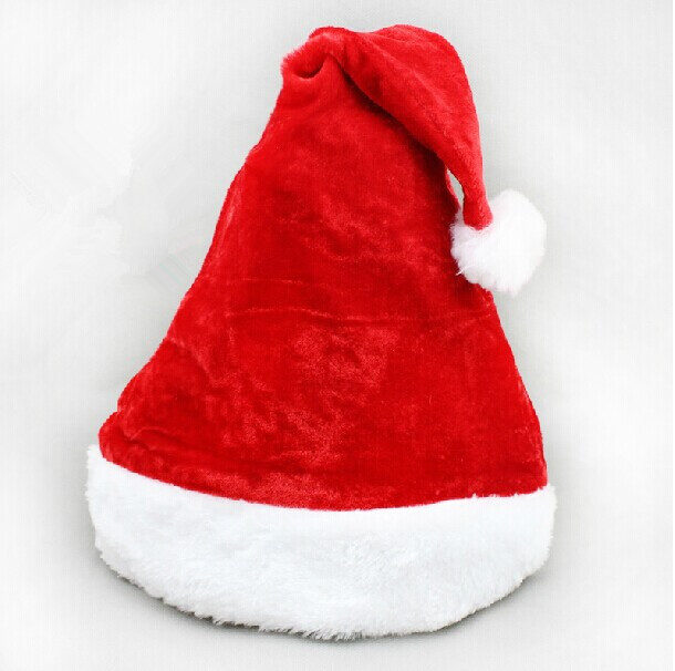 Christmas Goods Dense Velvet Short Plush Santa Hat