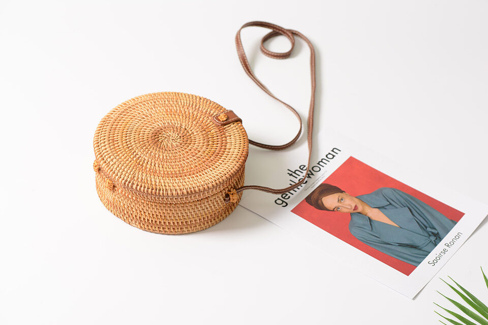INS CHIC Handmade Crossbody bags Bohemian Straw