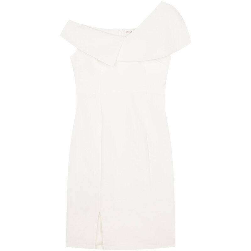 Split white dress
