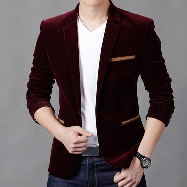 Men's Casual Suit Slim Corduroy