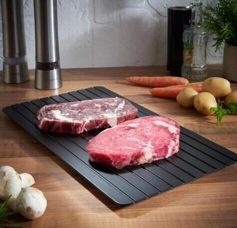 Fast Defrosting Tray Thaw Kitchen Quick Aluminum Plate