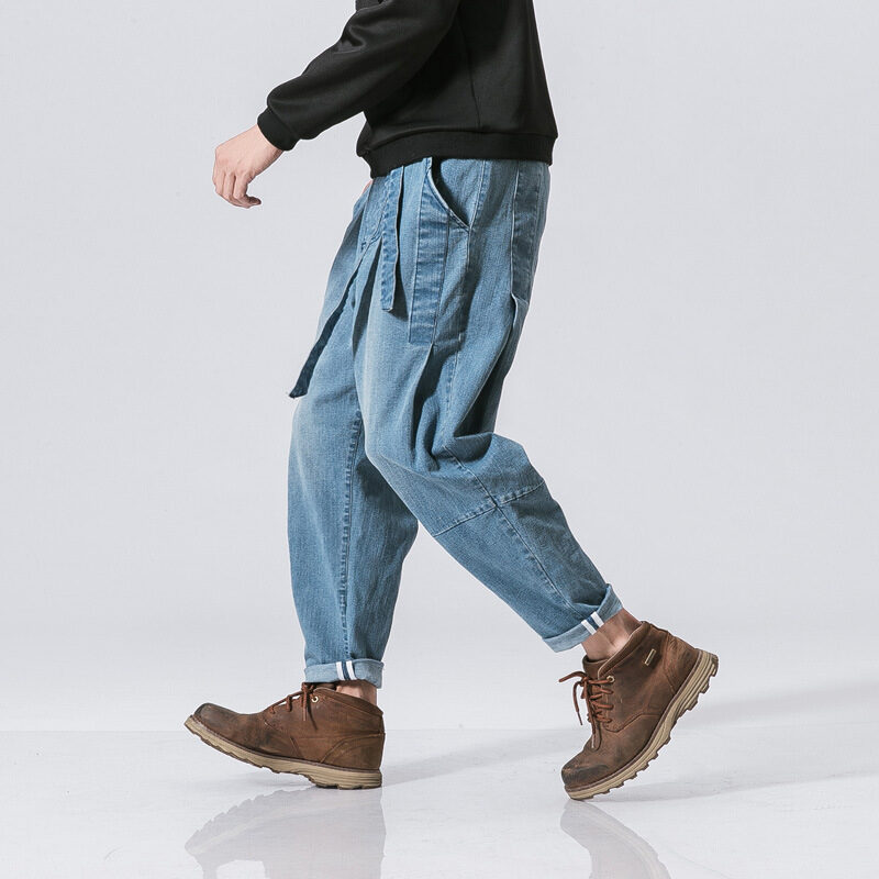 New Fashion Punk Stretch Bike Denim Jeans Street