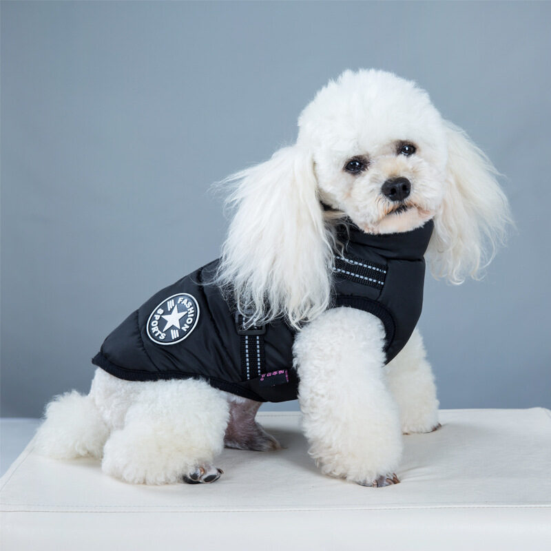 Waterproof Dog Clothes Winter Coat With Harness Warm