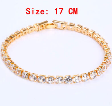 Cubic Zirconia Tennis Bracelets Iced Out Chain Crystal