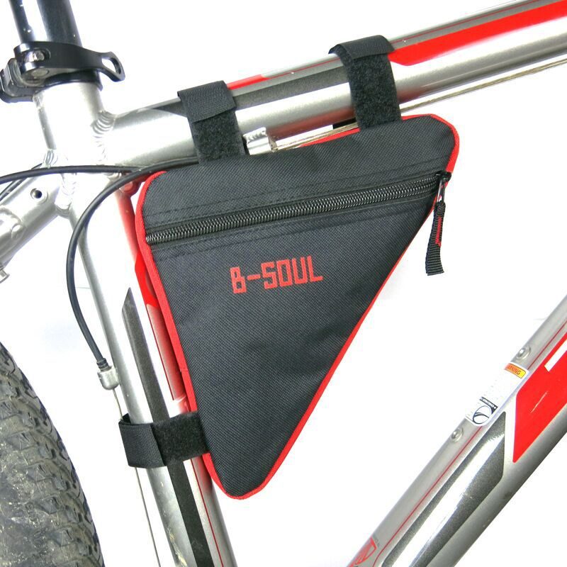 Saddle bag riding bicycle mountain bike triangle tool