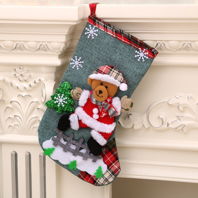 Christmas Decorations Santa Claus Socks Tree Pendant Gift