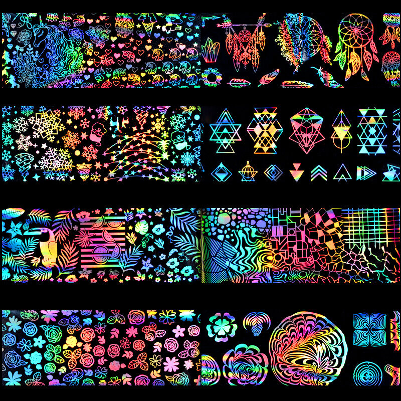 Nail Laser Star Sticker Thermal Transfer Decals Symphony