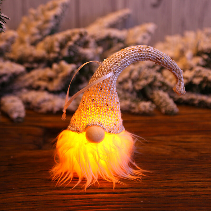 Christmas Forester Gnome LED Doll Light Tree Decoration