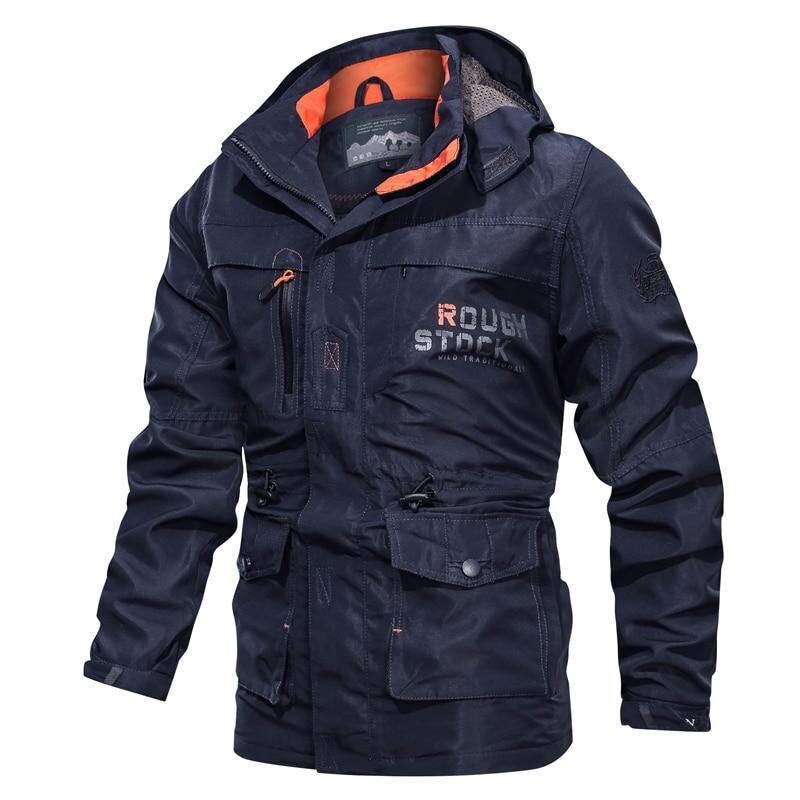 Men's Medium To Long Casual Outdoor Hooded