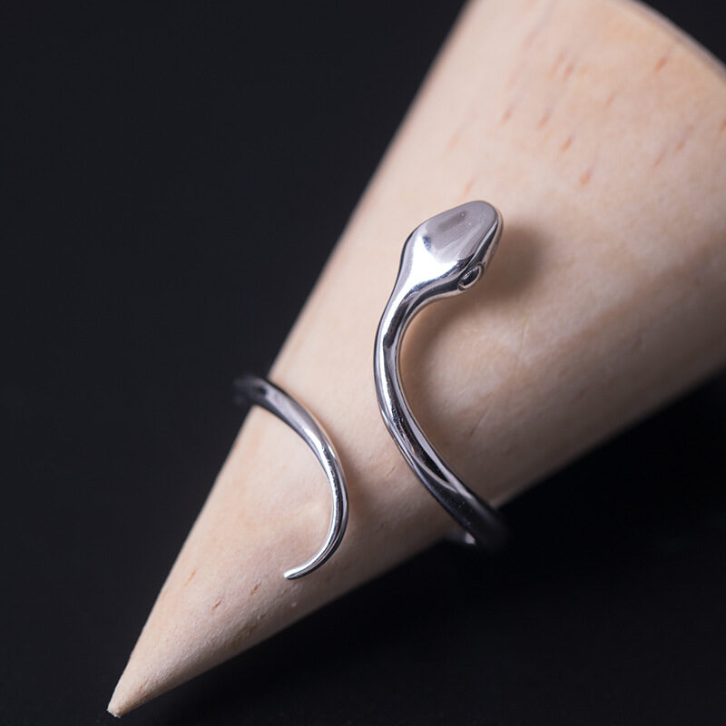 925 Sterling Silver Snake Rings For Women Creative