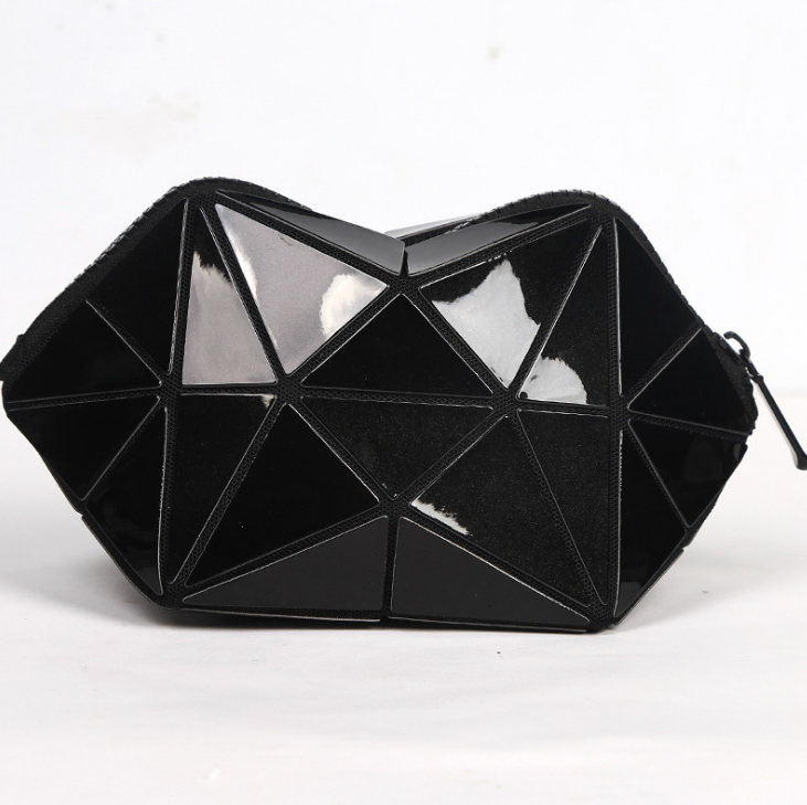 Fashion Geometric Cosmetic Bag For Women Ladies Zipper