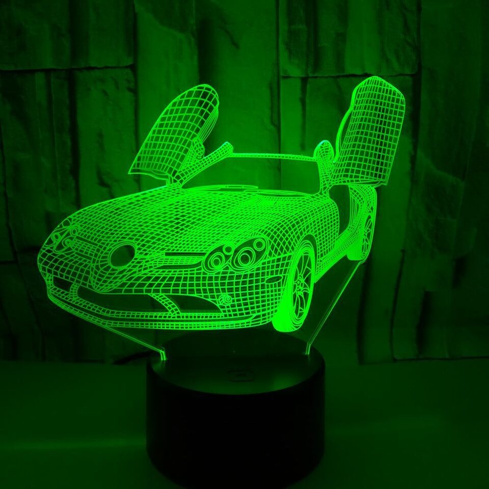 Led Night Light Colorful Touch Table Lamp 3D