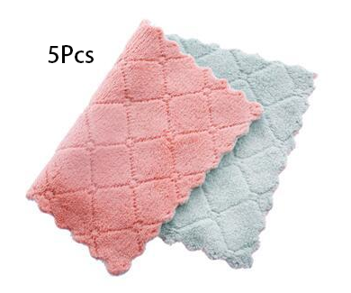 Printed Two-color Double-sided Absorbent Dish Cloth Non-stick Oil