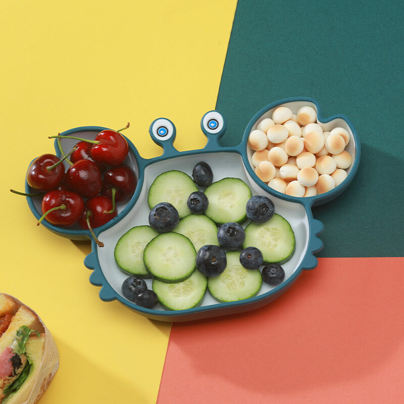 Silicone Baby Dishes for Children's Tableware Plate Non-slip