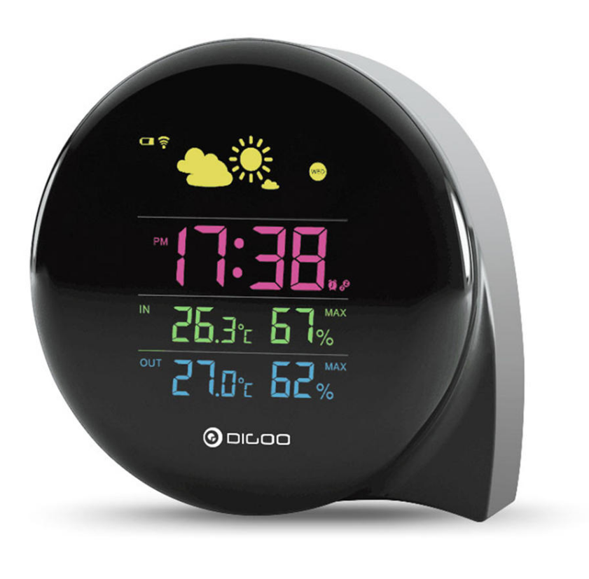 Weather clock small Q comma forecast smart