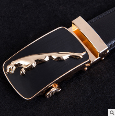 Men's leather belt buckle automatic business