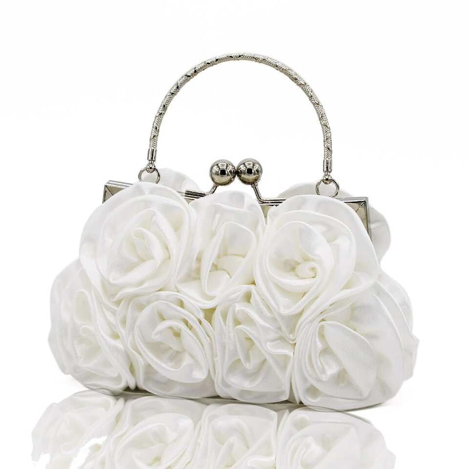 Hand held rose bag dinner bridal