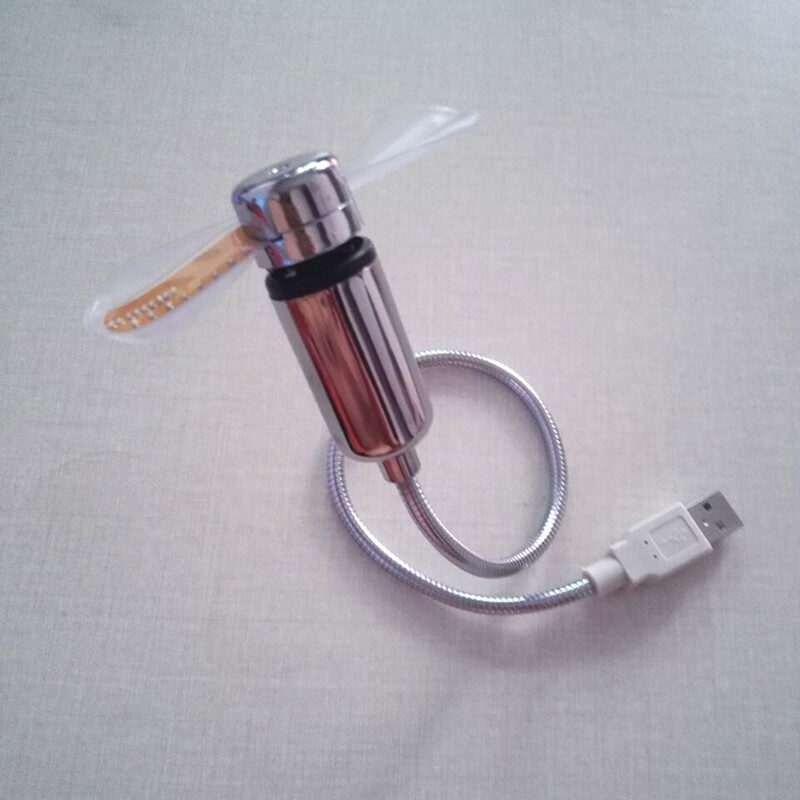 USB Fan Adjustable Mini Flexible LED Light Time