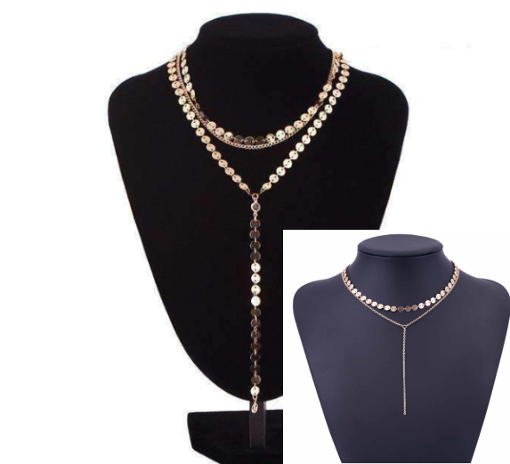 Tattoo Coin Choker One Layer Three Layers Lariat