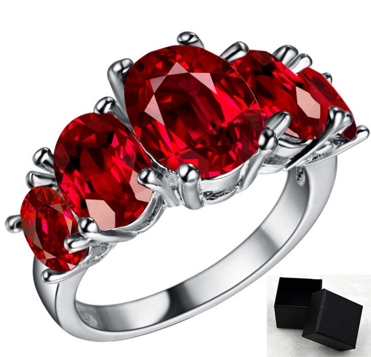 Cubic Zirconia Rings For Women Rose Crystal Ring