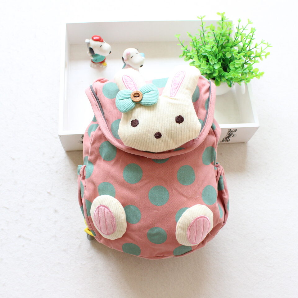 Korean version of pure cotton children's shoulder knapsack
