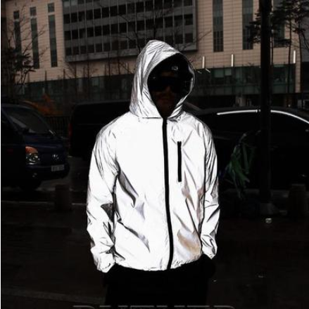 Men's Spring And Autumn Full Reflective Windbreaker Waterproof