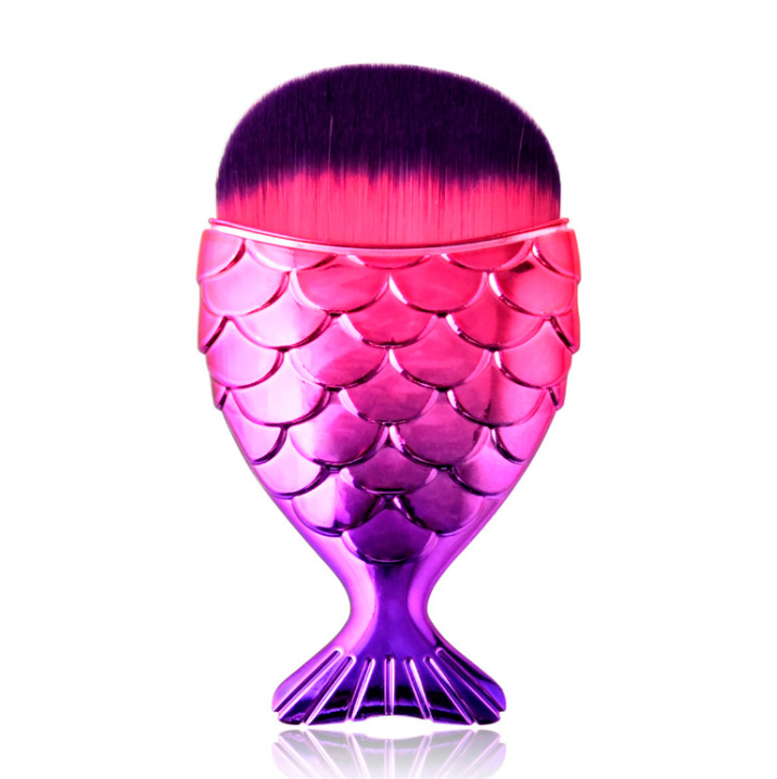 Fish Scale Makeup Brush Fishtail Bottom Powder Blush