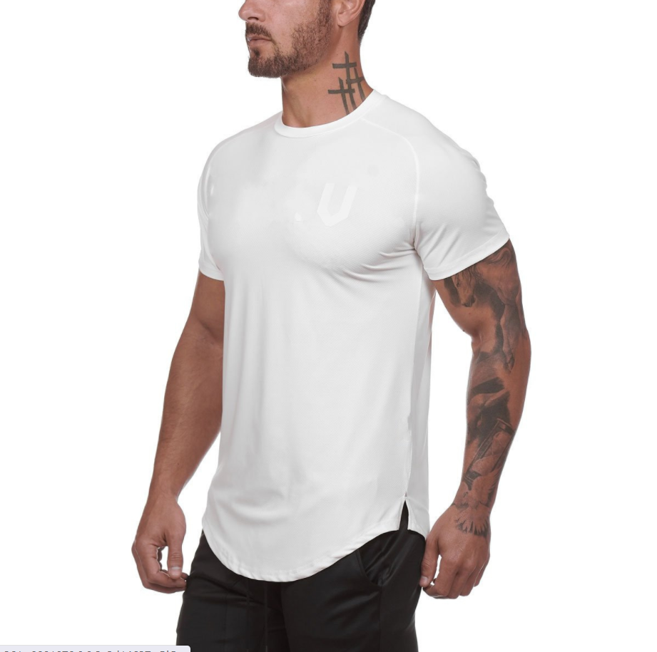 New Gym Wear Plain Shirts Mens Fitness Sports