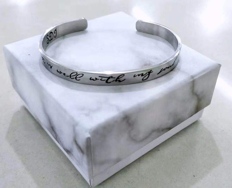 Mantra Bracelet With Quotes Stainless Steel Cuff Inspirational