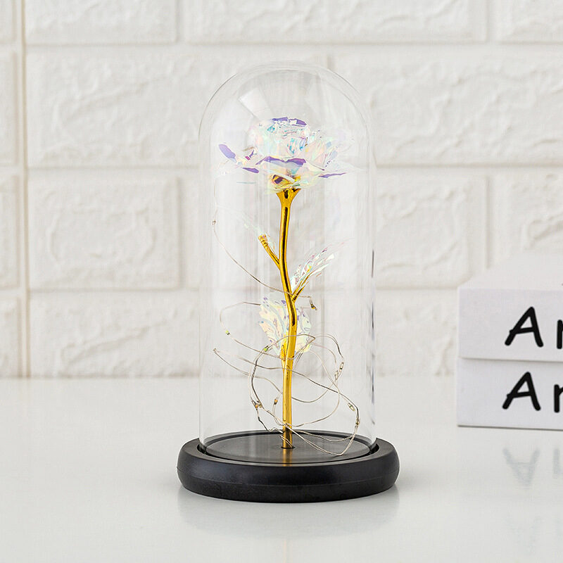 Preserved flower glass cover rose gift gifts
