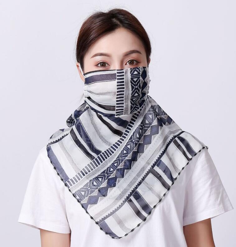 Hanging Ear Thin Face-covering Scarf Triangle Veil