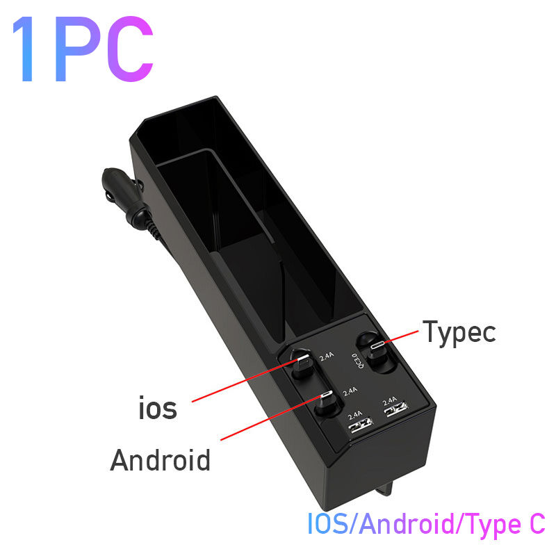 Car Organizer with Charger Cable Seat Gap Storage