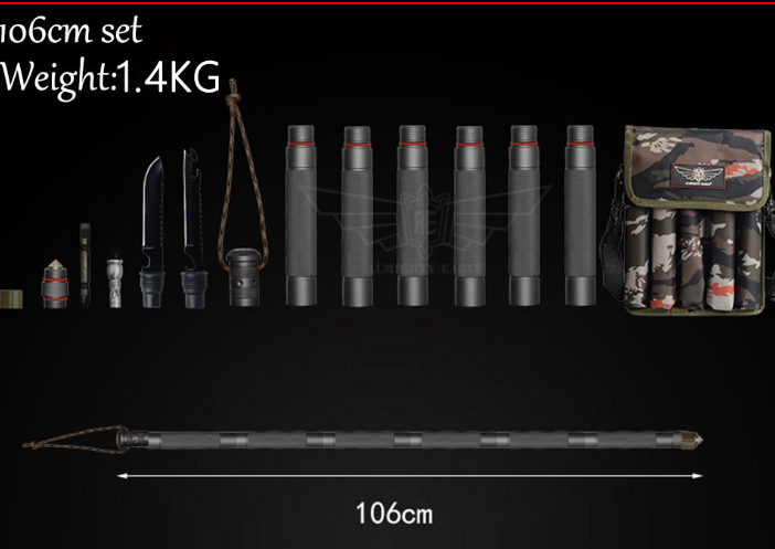 Outdoor Defense Tactical Stick Alpenstock Hiking Camping Equipment