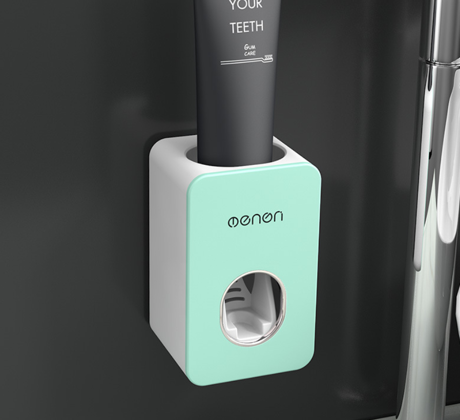 Automatic toothpaste set wall hanging punch-free toothbrush rack