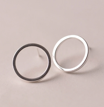 Minimalist Stud Earrings Tiny Circle Contracted Girl