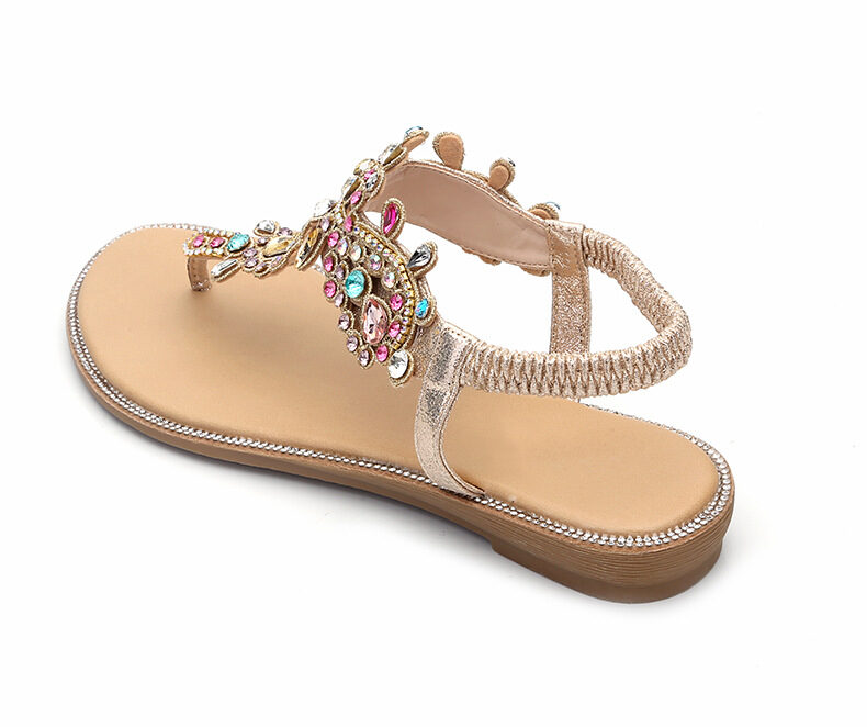 Sandals with colorful diamonds