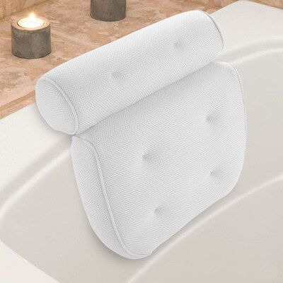 6 suction cups bath pillow 3D net bathtub