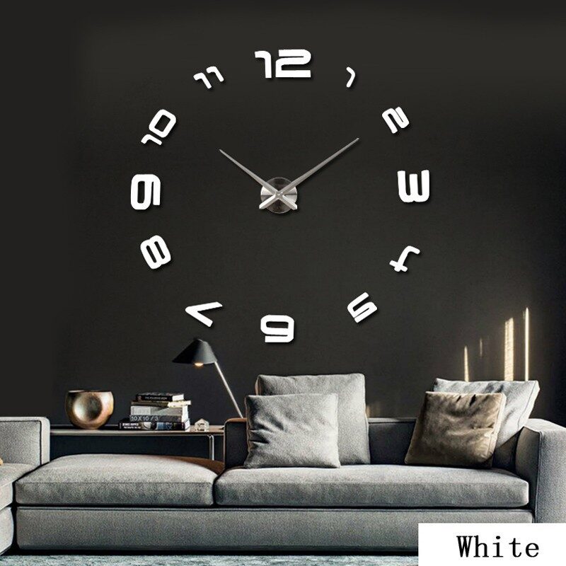 Oversized Acrylic Wall Clock Living Room Modern Art