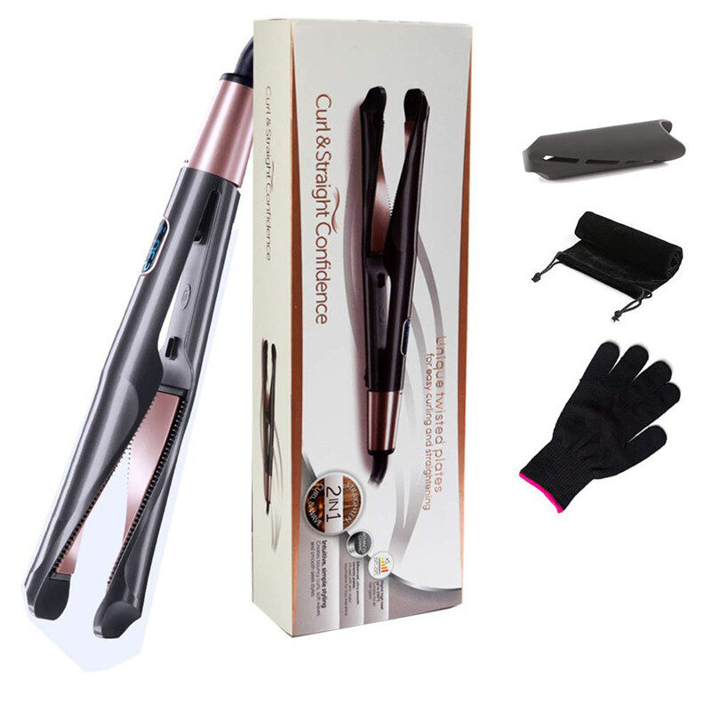2 In 1 Hair Straightener And Curler Curling