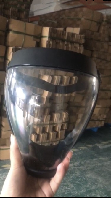 Full face mask transparent sports with edging