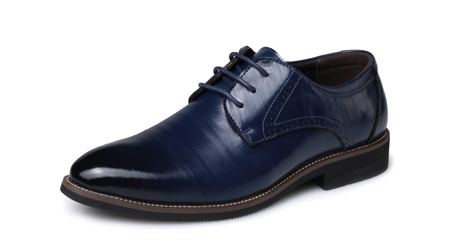 Men's leather shoes dress business large size casual