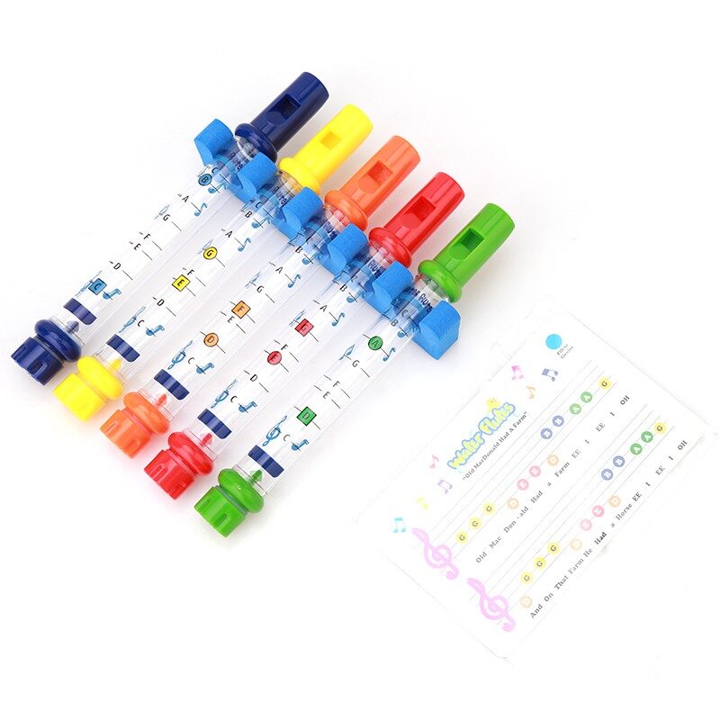 5pcs Lot Kids Bathtime Fun Water Flutes Set