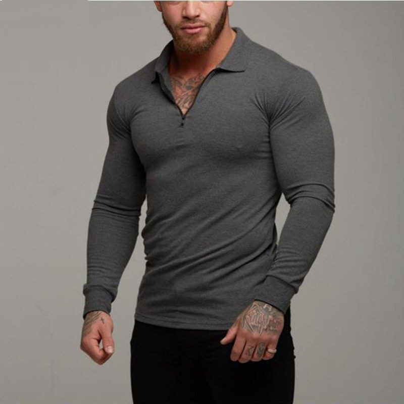 T Shirt Men Longsleeve Polo