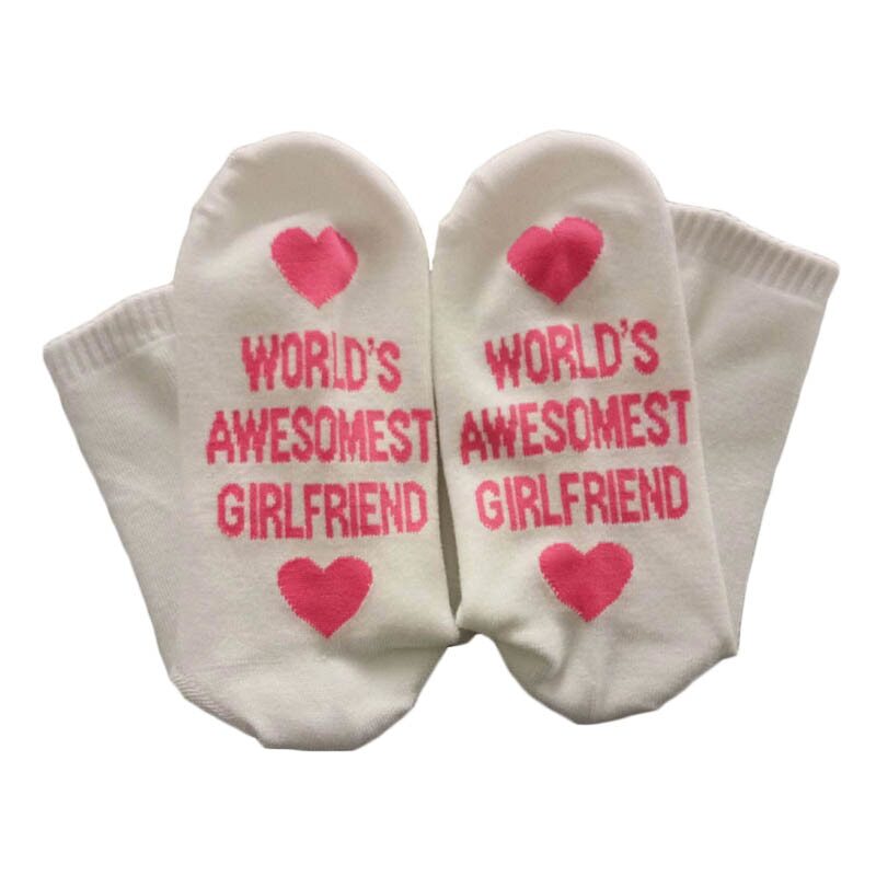Unisex Men Women Cotton Socks Printing Letter Funny