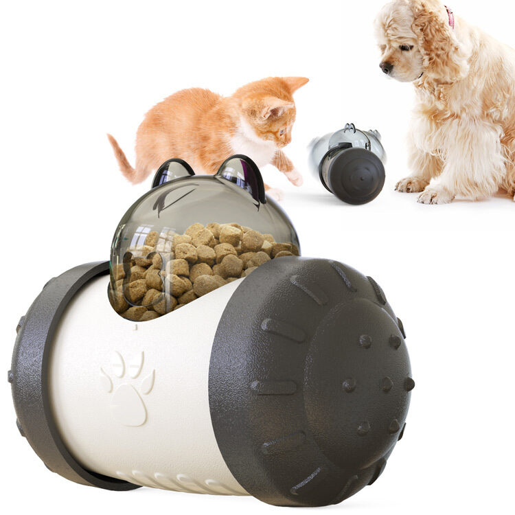 Funny Dog Treat Leaking Toy With Wheel Interactive